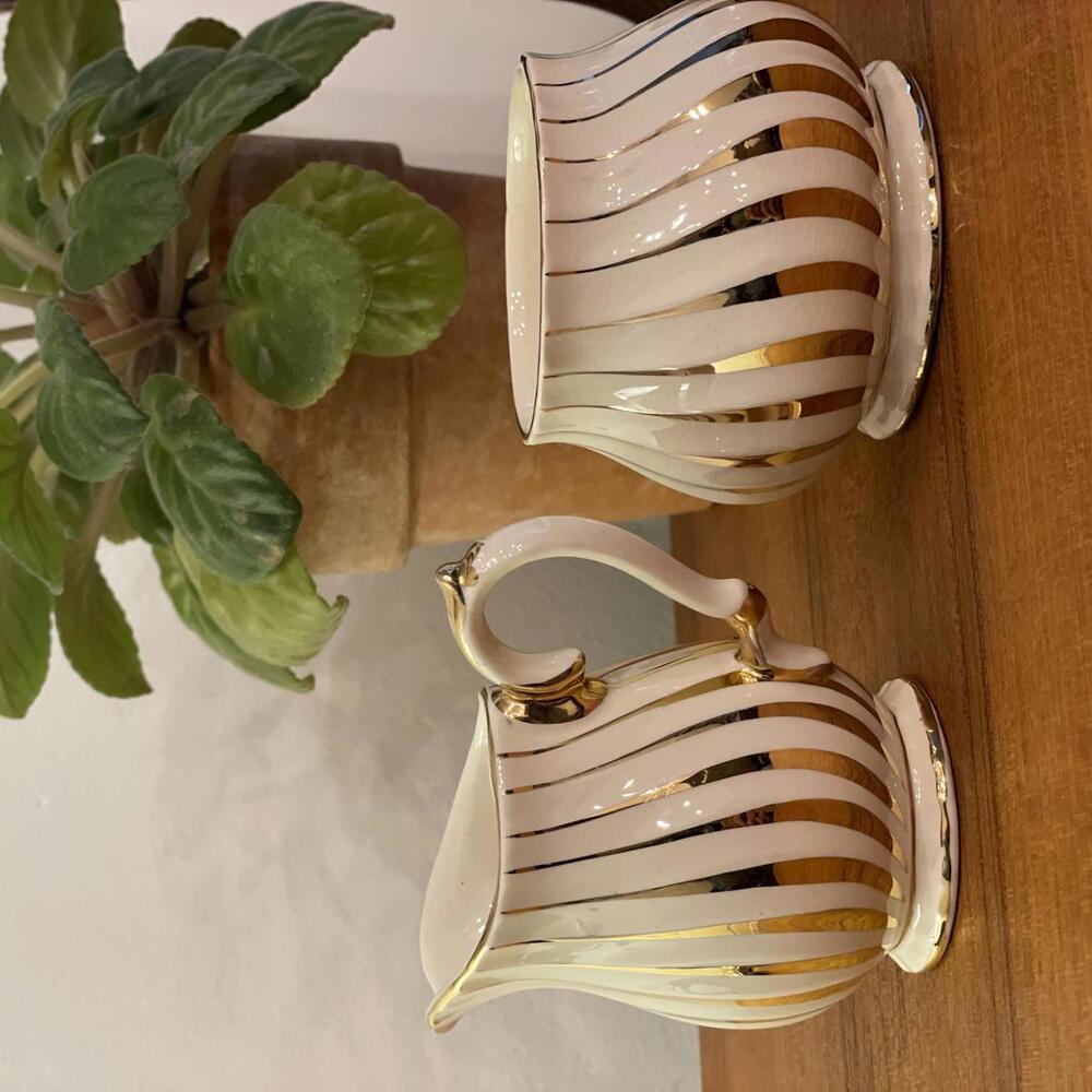 Vintage Sadler Cream and Sugar Set #2737 – England – Mid Century